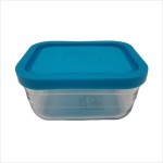Glass casserole, rectangular, Andia, capacity 0.60 l, plastic cover